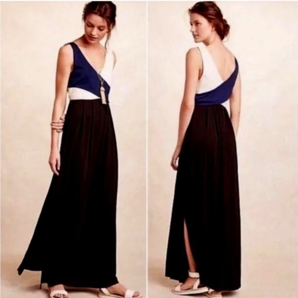 Maeve Anthropologie Elysian Colorblock Maxi Dress